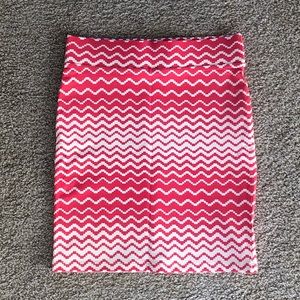 Pink XXI zig zag bodycon skirt